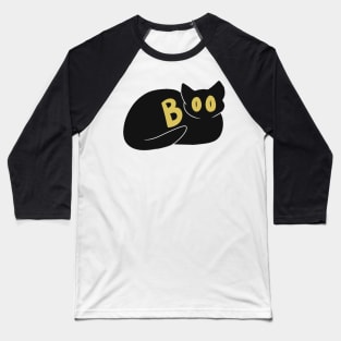 Halloween Boo Cat Baseball T-Shirt